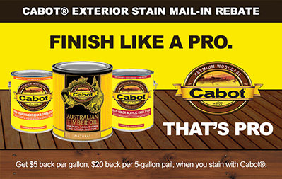 Cabot Rebate